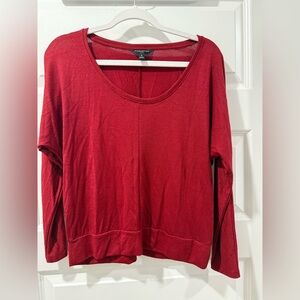Banana Republic Rich Red Scoop Neck Sweater